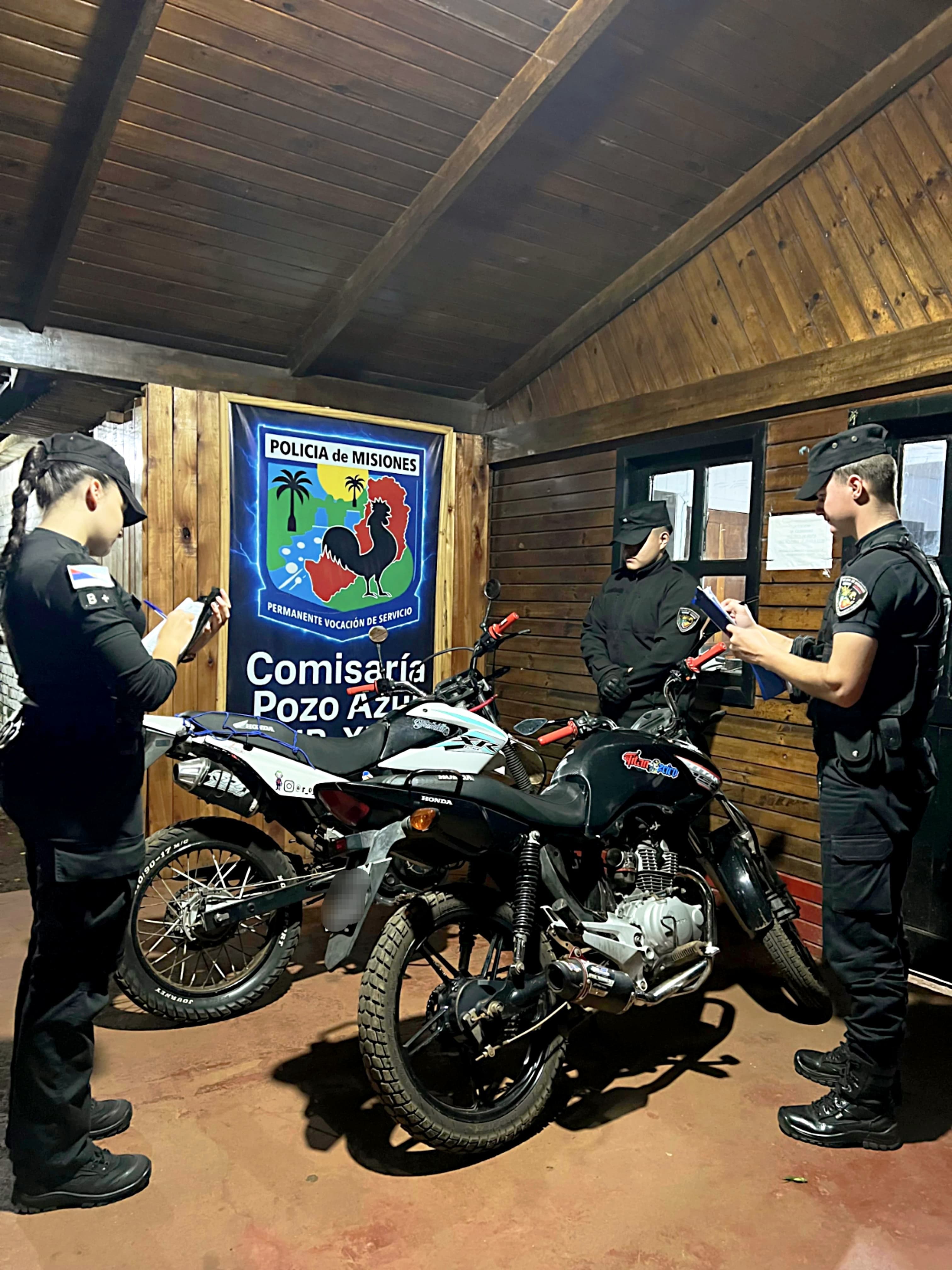 Pozo Azul: secuestran cuatro motos en horas y una tenía pedido por robo en Buenos Aires 3